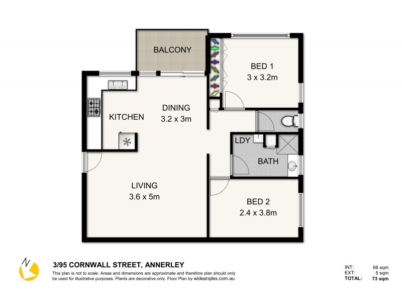 3/95 Cornwall Street, Annerley QLD 4103 Floorplan