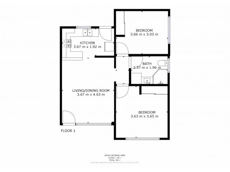 4/11 Carl Street, Woolloongabba QLD 4102 Floorplan