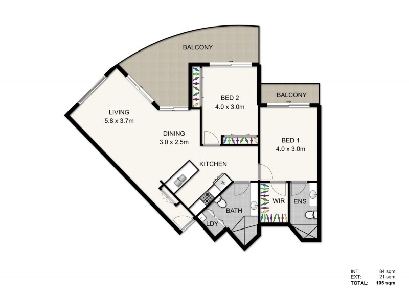 131/803 Stanley Street, Woolloongabba QLD 4102 Floorplan