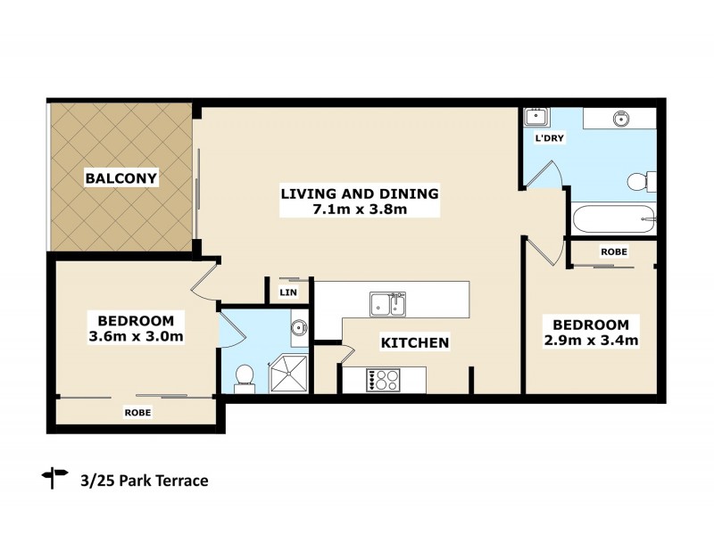3/25 Park Terrace, Kedron QLD 4031 Floorplan