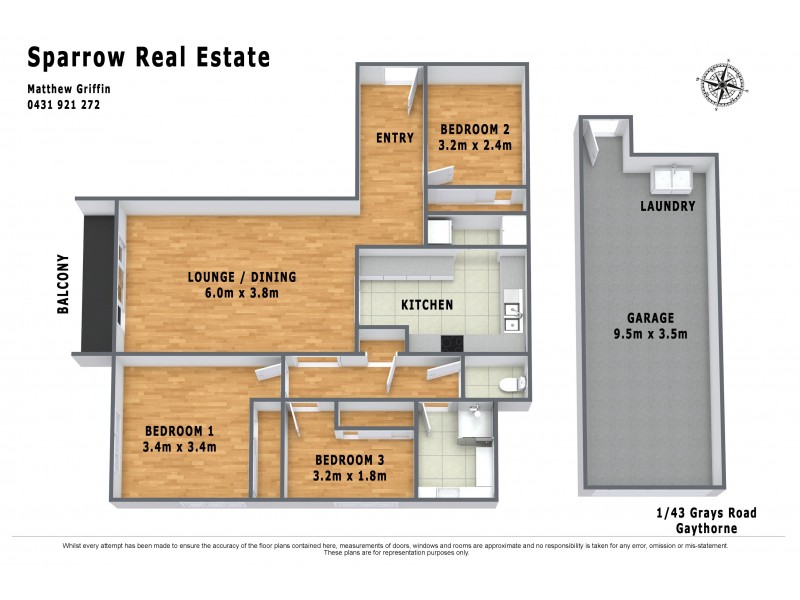 1/43 Grays Road, Gaythorne QLD 4051 Floorplan