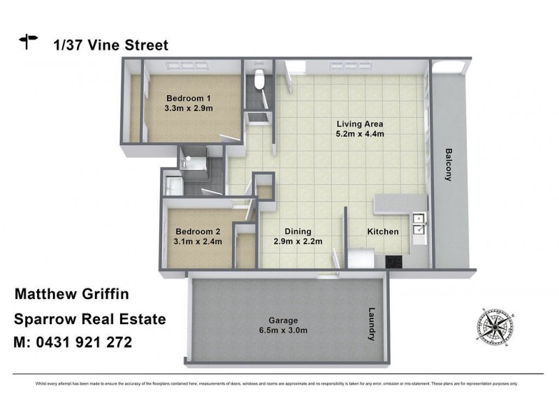 1/37 Vine Street, Greenslopes QLD 4120 Floorplan