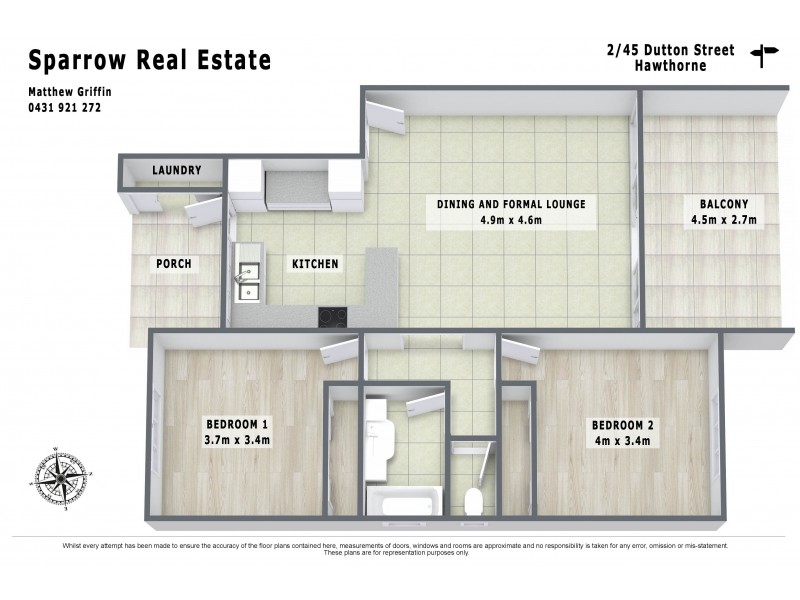 2/45 Dutton Street, Hawthorne QLD 4171 Floorplan
