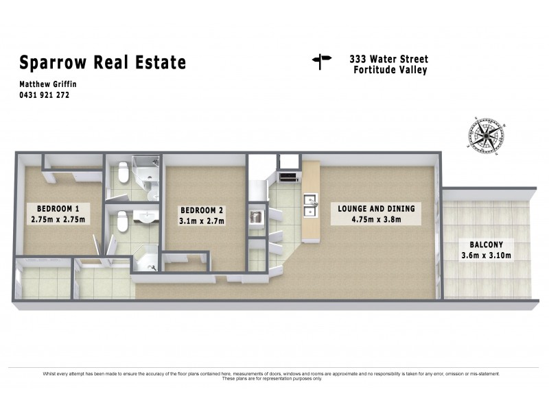 207/333 Water Street, Fortitude Valley QLD 4006 Floorplan