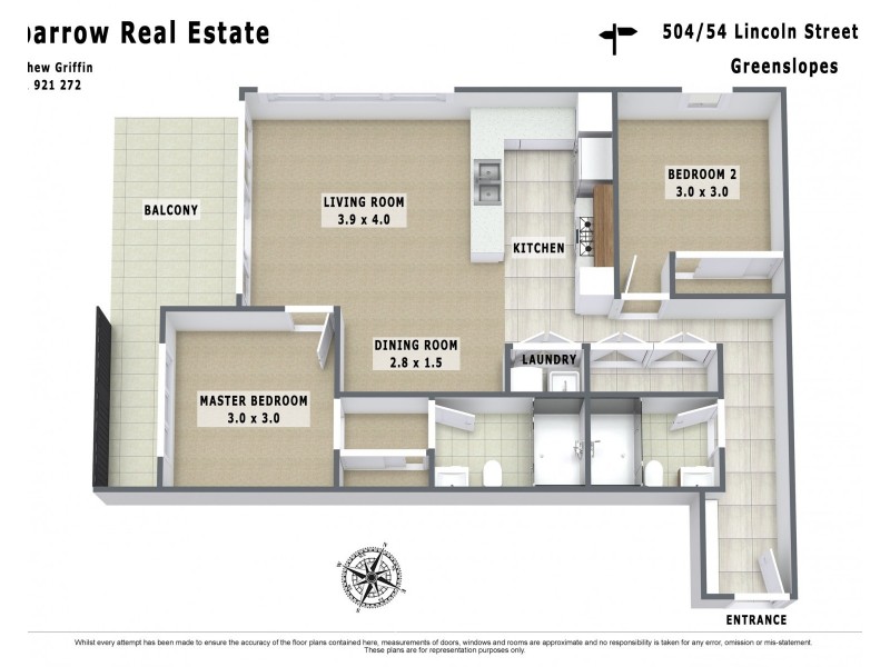 504/54 Lincoln Street, Greenslopes QLD 4120 Floorplan