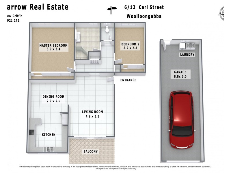 6/12 Carl Street, Woolloongabba QLD 4102 Floorplan