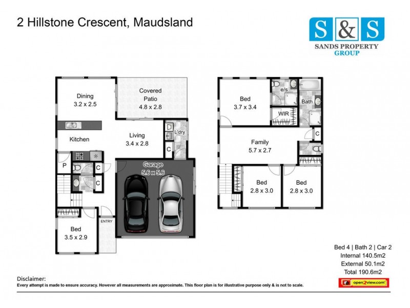 2 Hillstone Crescent, Maudsland QLD 4210 Floorplan