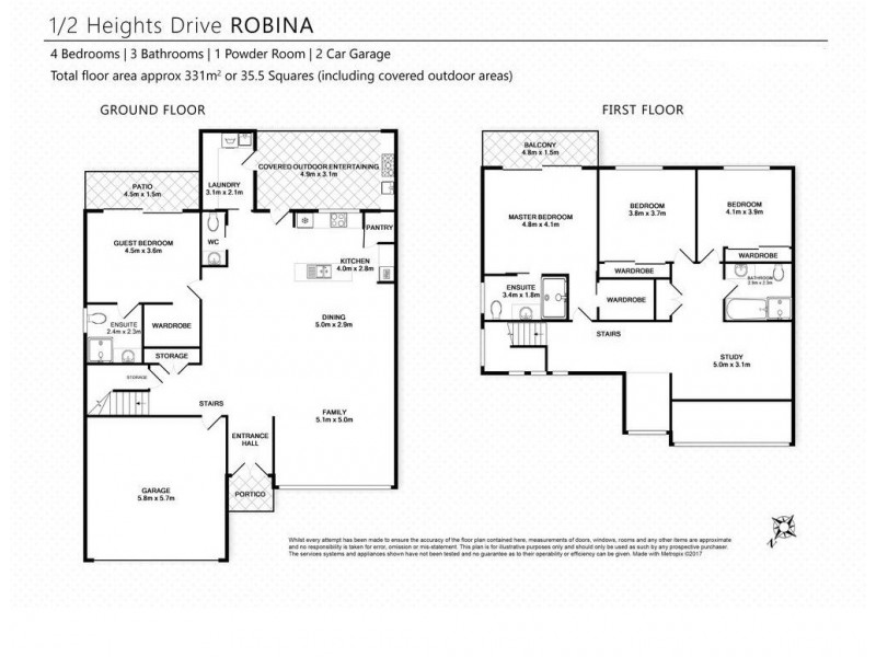 1and2/2 Heights Drive, Robina QLD 4226 Floorplan