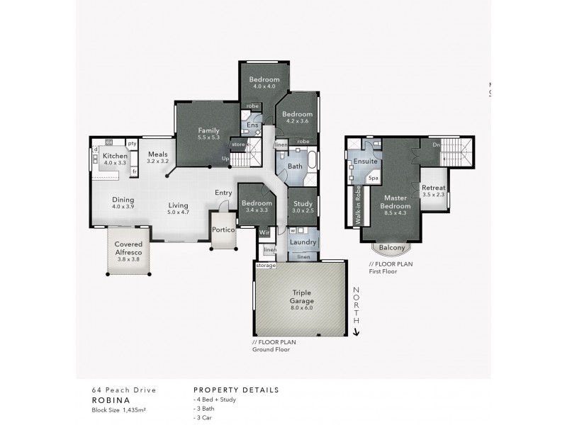 64 Peach Drive, Robina QLD 4226 Floorplan