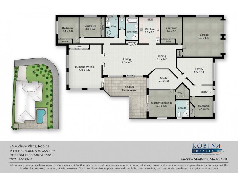 2 Vaucluse Place, Robina QLD 4226 Floorplan