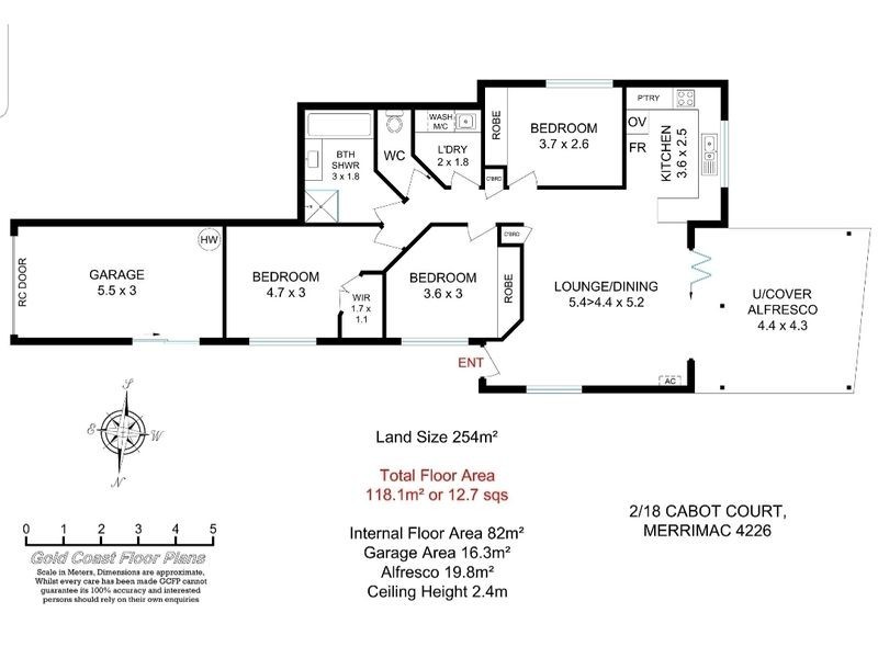 2/18 Cabot Court, Merrimac QLD 4226 Floorplan