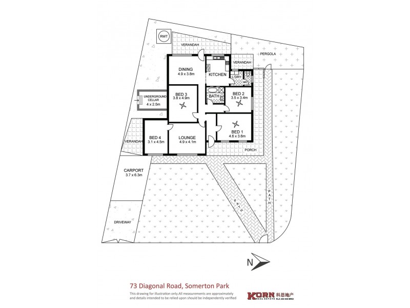 73 Diagonal Road, Somerton Park SA 5044 Floorplan