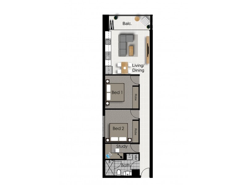 1/ 1 60 South Terrace, Adelaide SA 5000 Floorplan