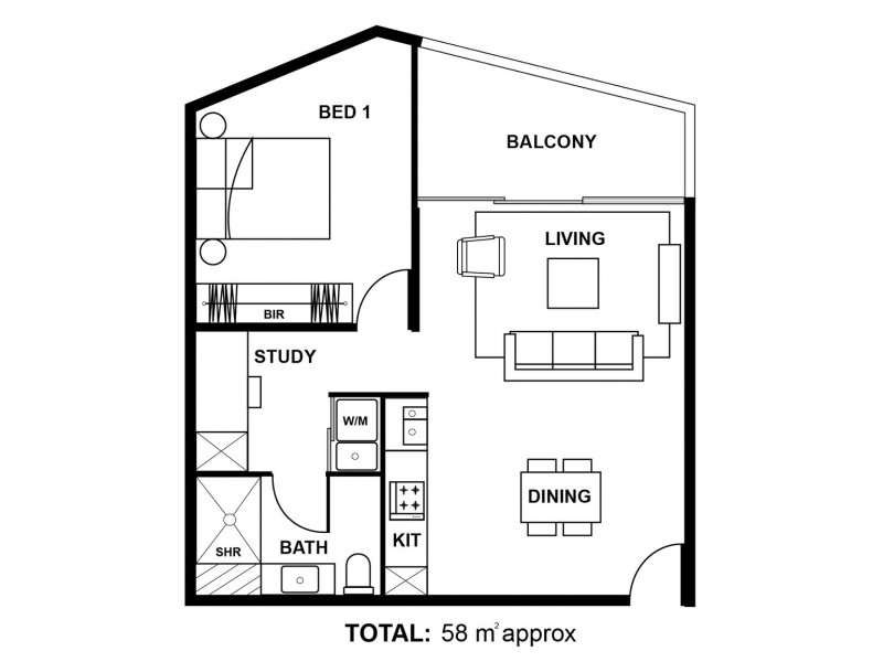 1103/413 King William Street, Adelaide SA 5000 Floorplan
