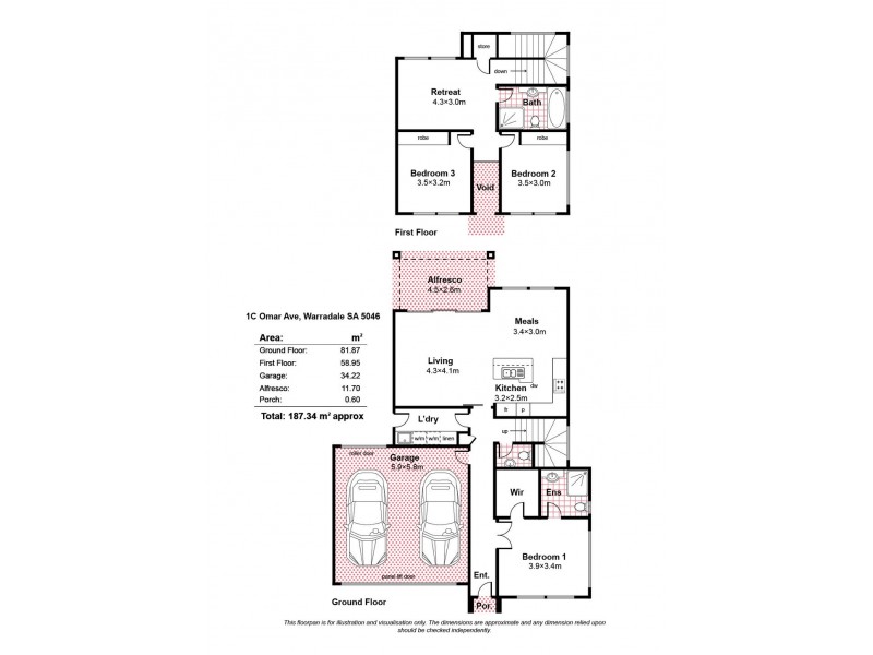 1C Omar Avenue, Warradale SA 5046 Floorplan