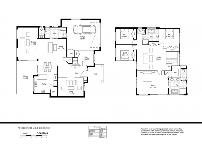 45 Ridgewood Drive, Brookwater QLD 4300 Floorplan