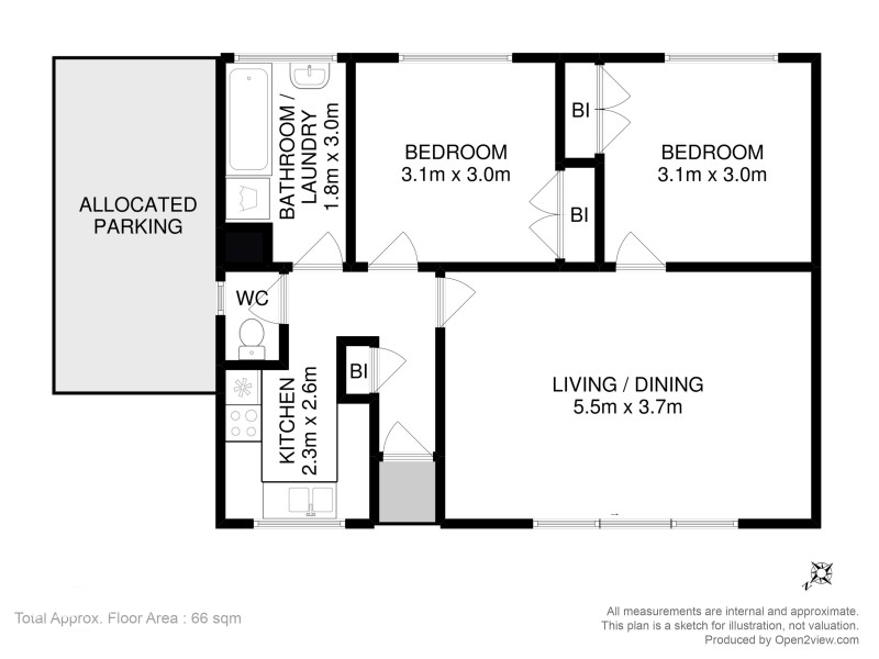 7/13 Windsor Street, Kingston Beach TAS 7050 Floorplan
