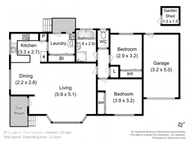1/21 Mariner Circle, Huntingfield TAS 7055 Floorplan