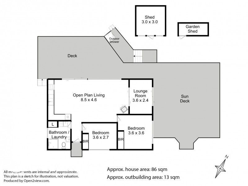 43 Cox Drive, Dennes Point TAS 7150 Floorplan