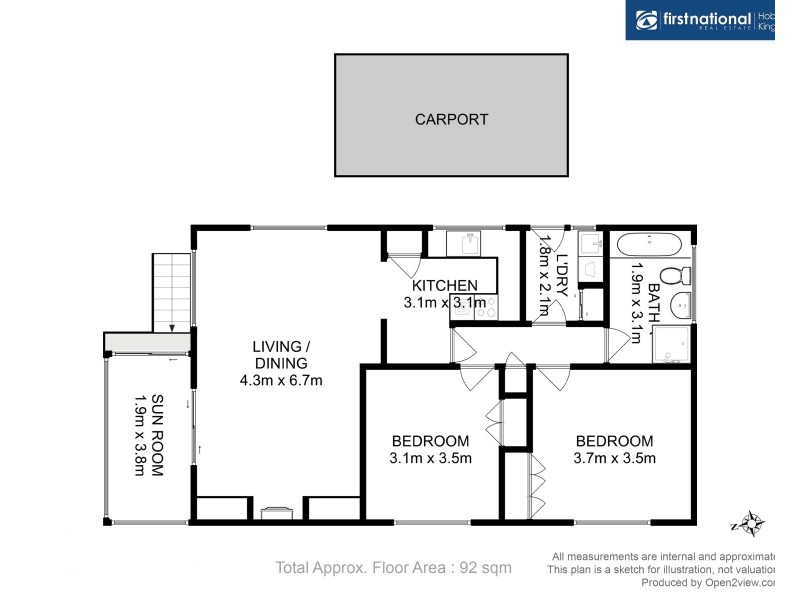 1/14 Suncoast Drive, Blackmans Bay TAS 7052 Floorplan