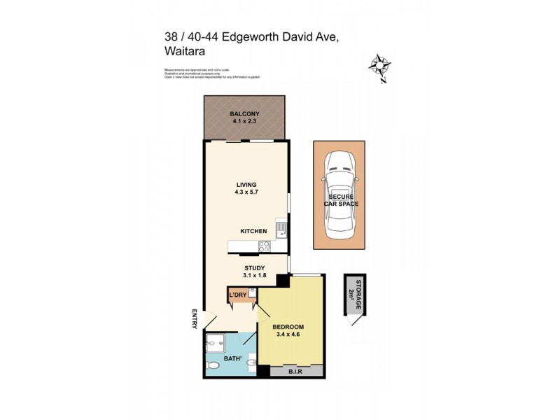 38/40 EDGEWORTH DAVID AVENUE, Waitara NSW 2077 Floorplan