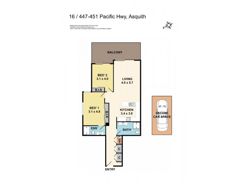 16/447-451 PACIFIC HIGHWAY, Asquith NSW 2077 Floorplan