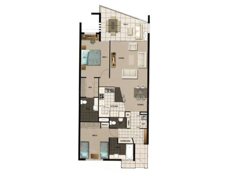 28/57 Grand Parade, Kawana Island QLD 4575 Floorplan