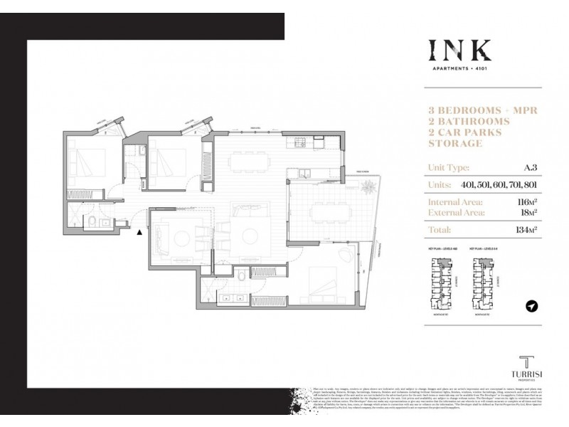 601/08 Donkin Street, West End QLD 4101 Floorplan
