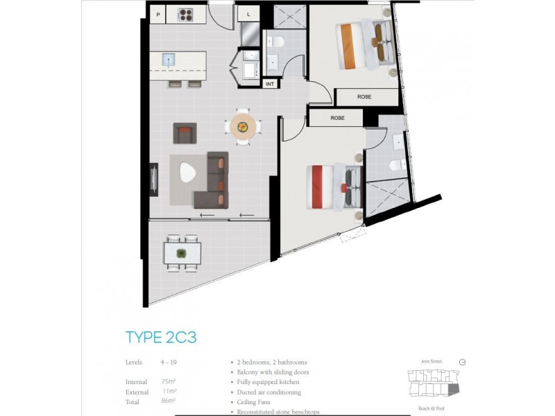 1055 Ann Street, Newstead QLD 4006 Floorplan