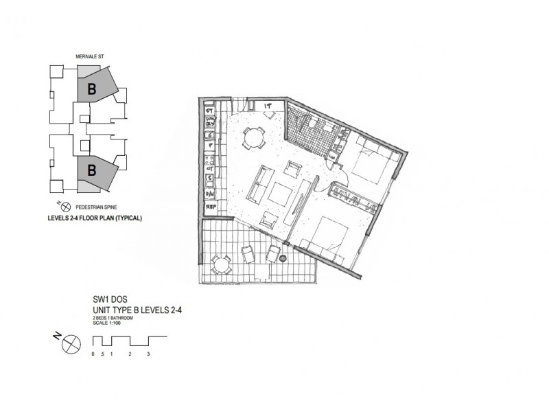 2211/40 Merivale Street, South Brisbane QLD 4101 Floorplan