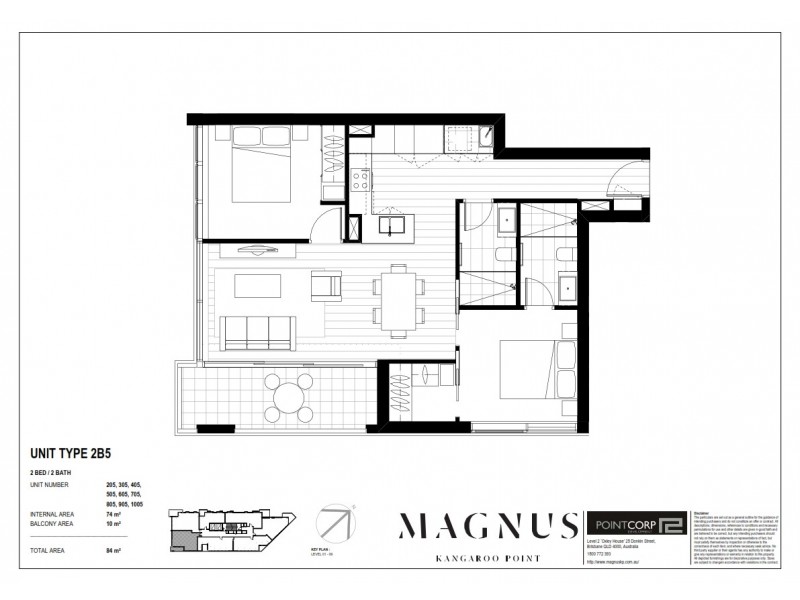 605/59 OConnell Street, Kangaroo Point QLD 4169 Floorplan