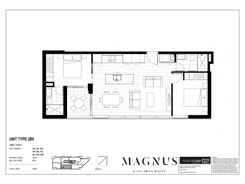 504/59 OConnell Street, Kangaroo Point QLD 4169 Floorplan