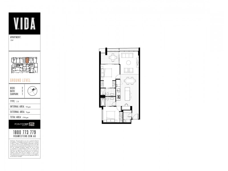 104/21 Buchanan Street, West End QLD 4101 Floorplan