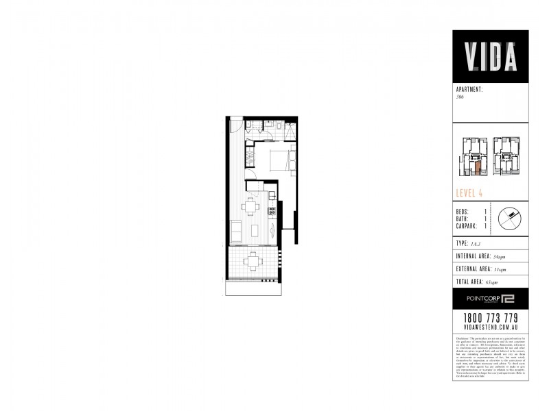 513/21 Buchanan Street, West End QLD 4101 Floorplan