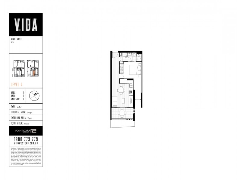 506/21 Buchanan Street, West End QLD 4101 Floorplan