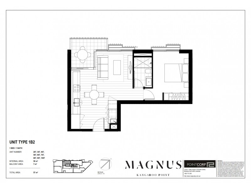 307/59 O’Connell Street, Kangaroo Point QLD 4169 Floorplan