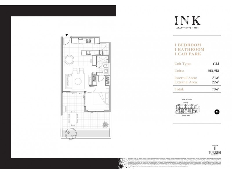 210/08 Donkin Street, West End QLD 4101 Floorplan
