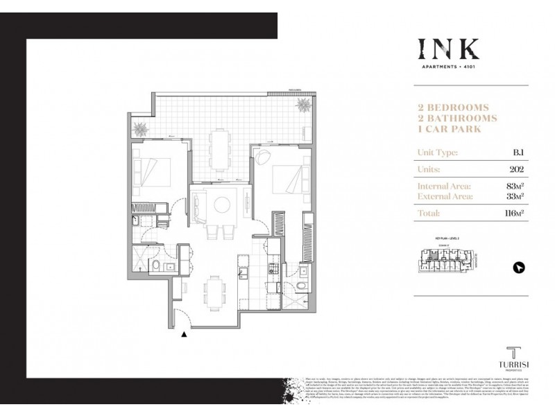 202/08 Donkin Street, West End QLD 4101 Floorplan
