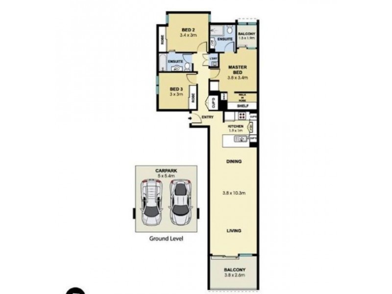 304/23 Parkland Street, Nundah QLD 4012 Floorplan