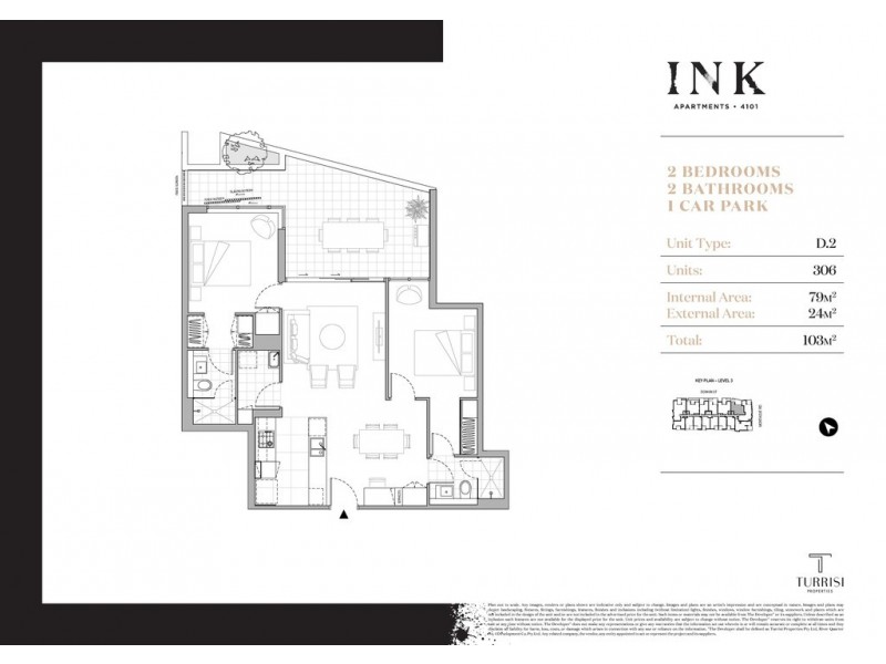 306/8 Donkin Street, West End QLD 4101 Floorplan
