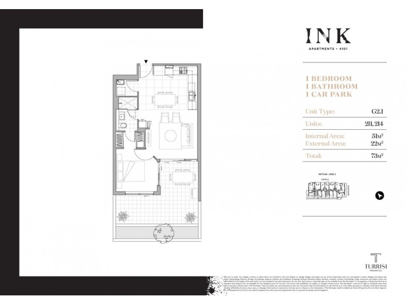 211/8 Donkin Street, West End QLD 4101 Floorplan