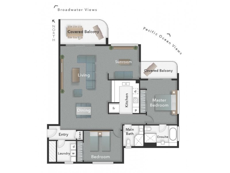 131/59 Pacific St, Main Beach QLD 4217 Floorplan