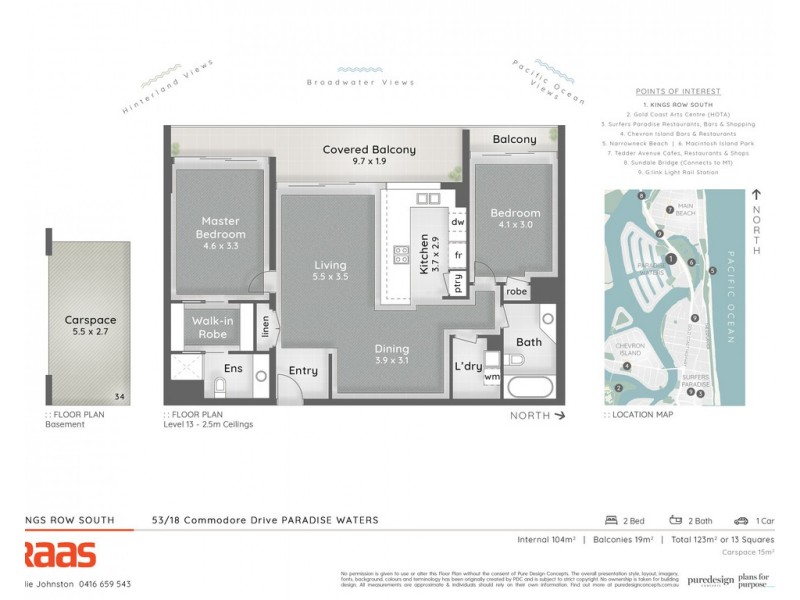 53/18 Commodore Drive, Paradise Waters QLD 4217 Floorplan
