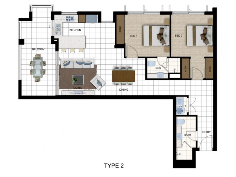 1001 / 70 Carl Street, Woolloongabba QLD 4102 Floorplan