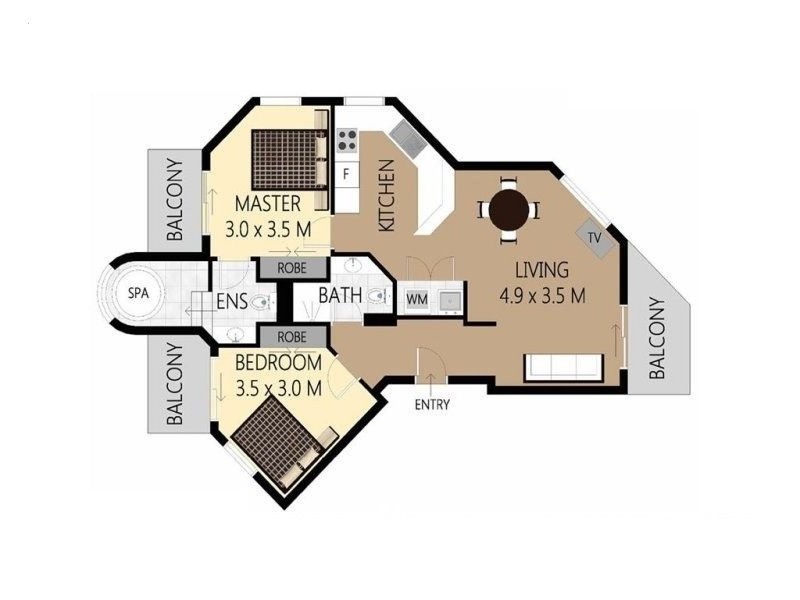 201/7 Mallana  Street, Surfers Paradise QLD 4217 Floorplan