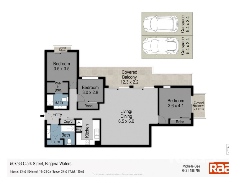 507/33 Clark Street, Biggera Waters QLD 4216 Floorplan