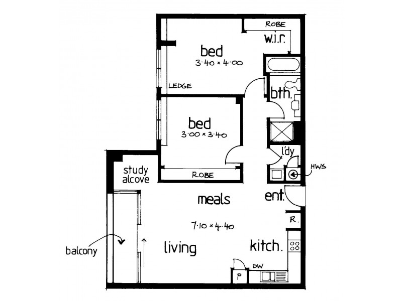 512/118 Russell Street, Melbourne VIC 3000 Floorplan