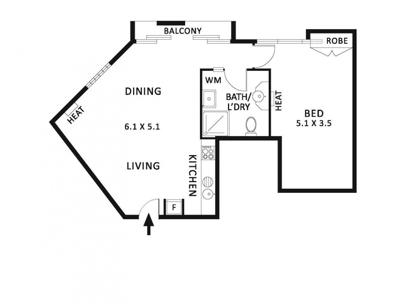 1B/353 Flinders Lane, Melbourne VIC 3000 Floorplan