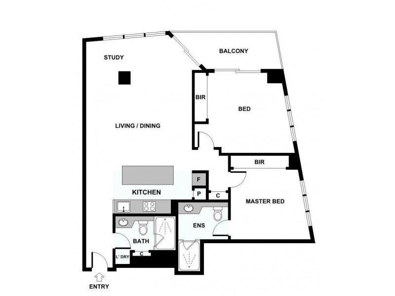 505/1 Acacia Place, Abbotsford VIC 3067 Floorplan