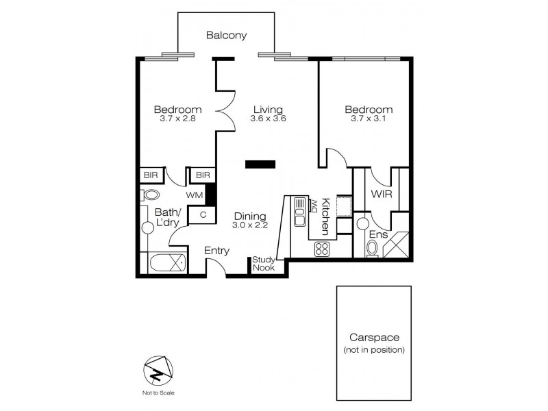 1108/265 Exhibition Street, Melbourne VIC 3000 Floorplan